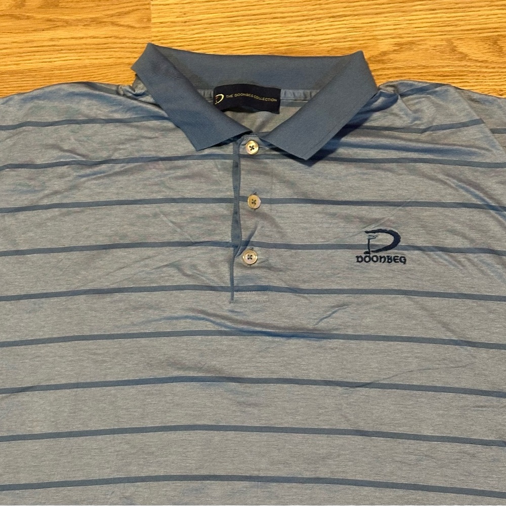 Doonbeg Collection Light Blue Polo With Stripes F… - image 2